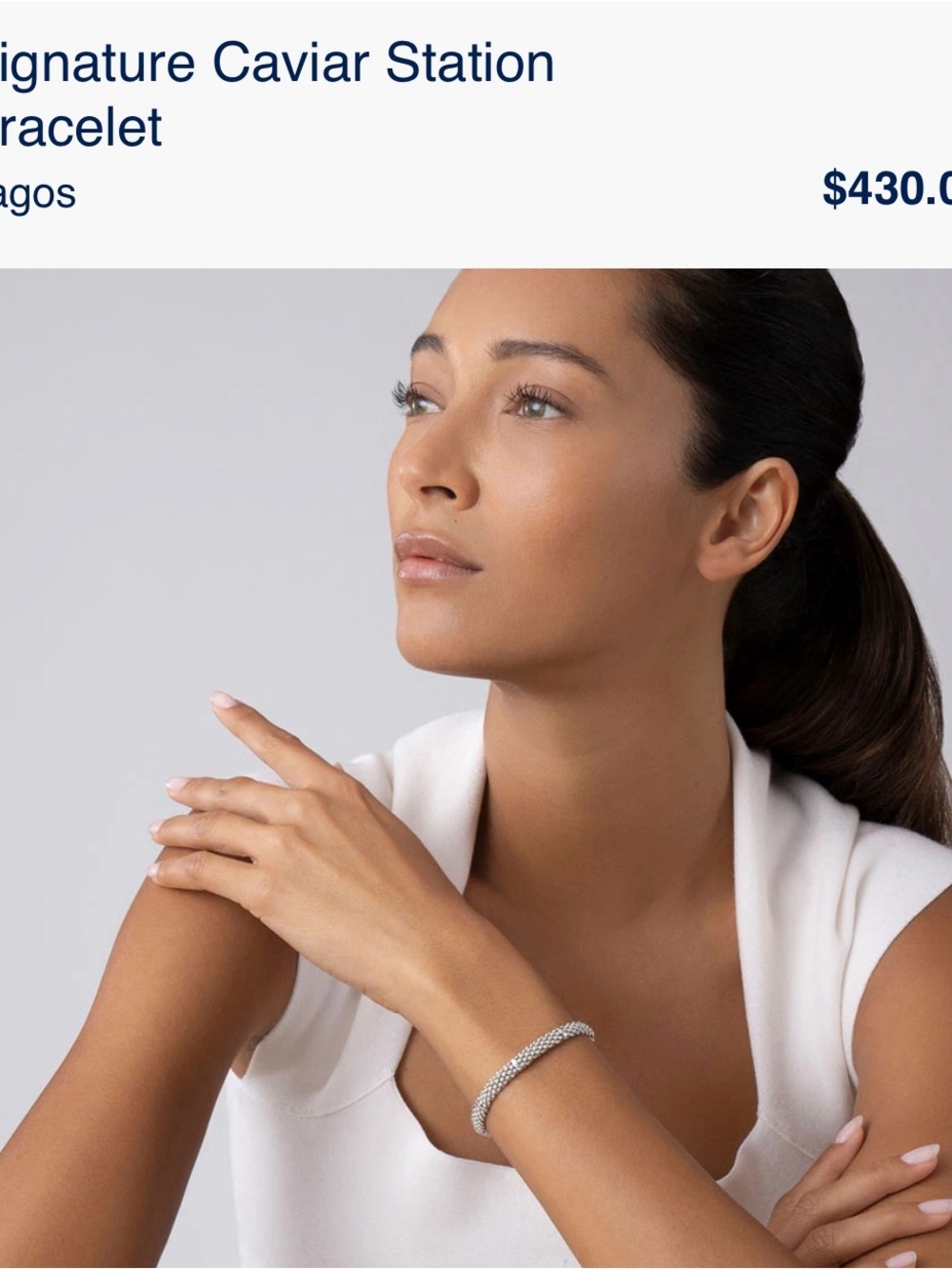 Stunning LAGOS Signature Sterling Silver Caviar Station Bracelet M!